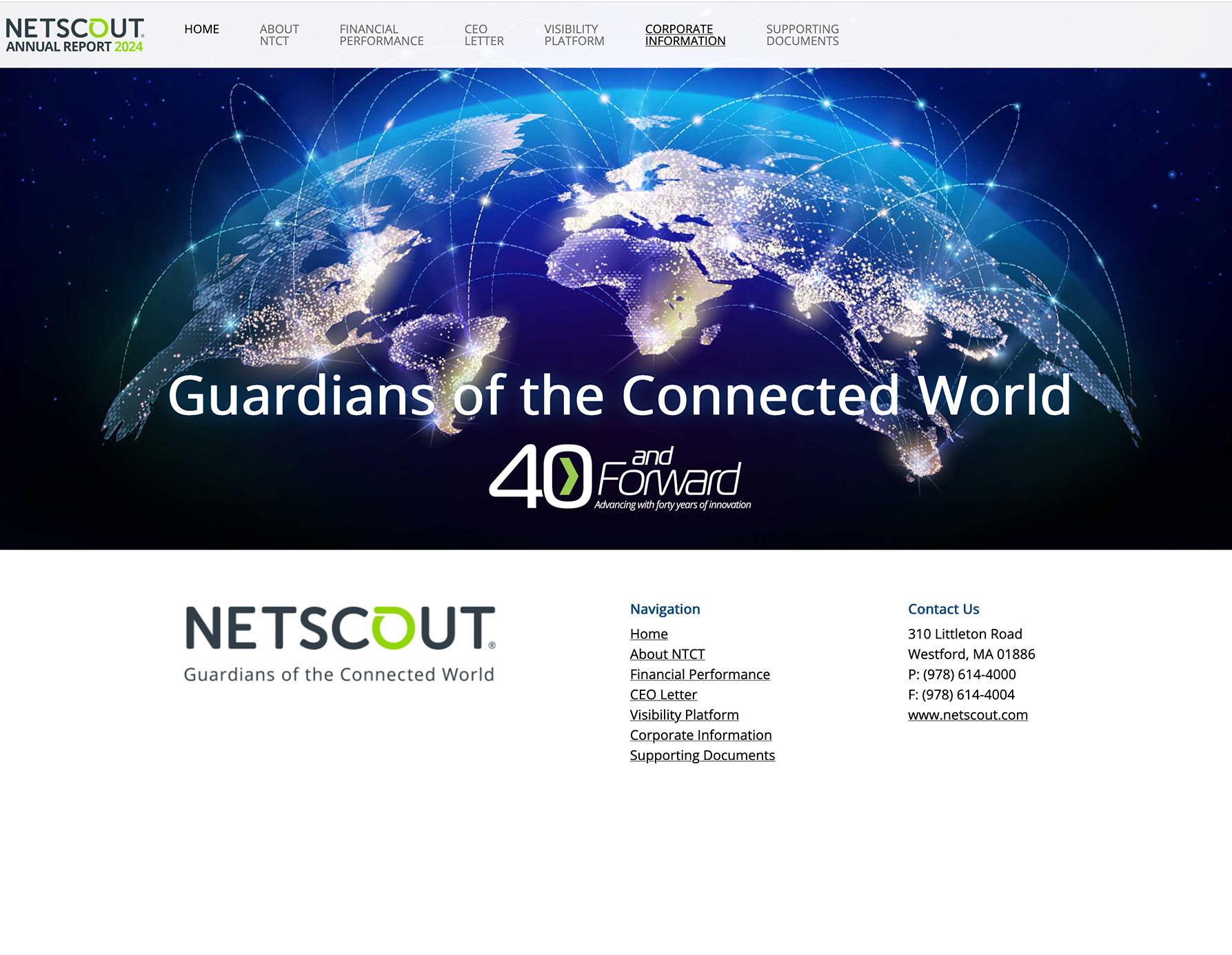 Image of NetScout Systems 2024 Web Annual Report